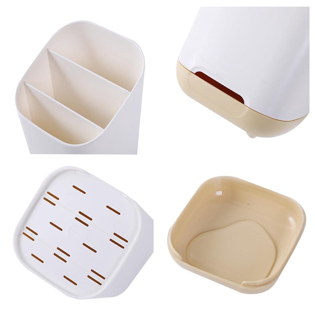AA Tableware Utensil Storage Bin, Forks Knives Spoons Chopsticks Drain Organizer Rack Box for Kitchen