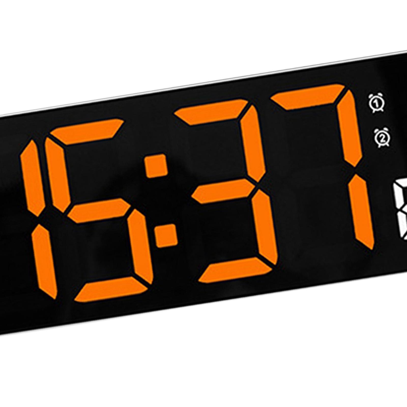 Modern Wall Clock LED Display Mute Hanging Desk Decoration for Home