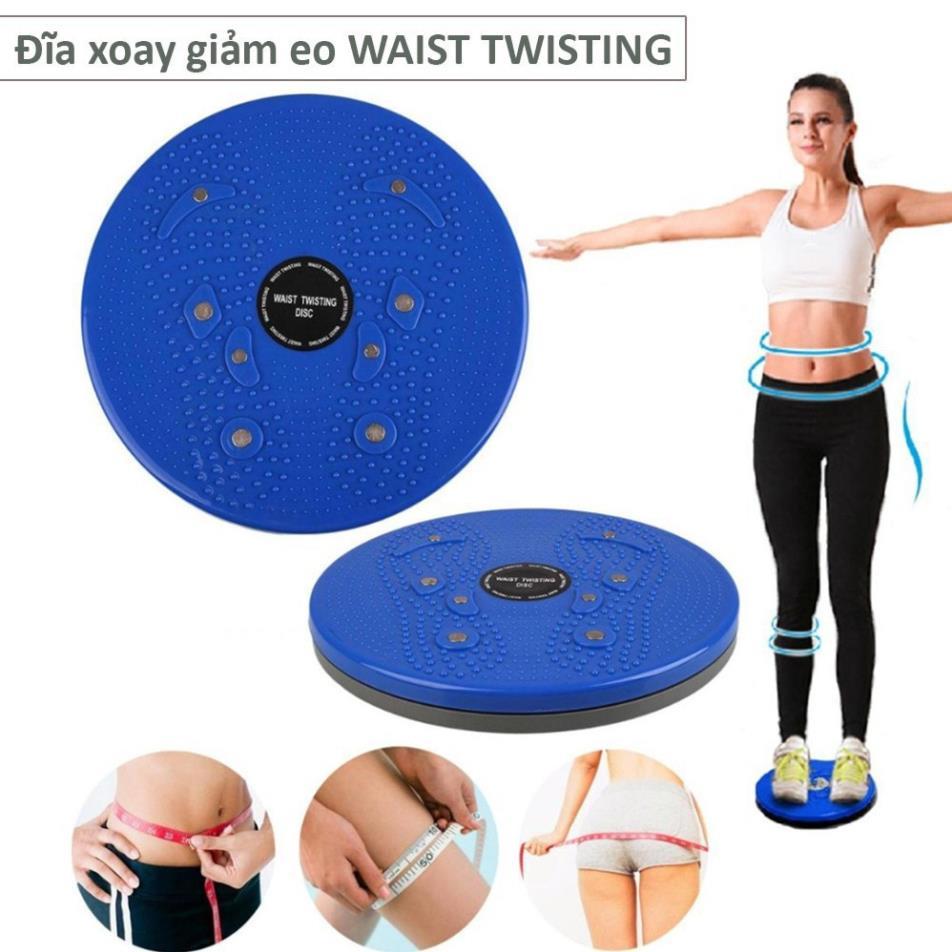 Đĩa xoay eo tập thể dục 360 độ bàn xoay tập cơ bụng eo thon giảm cân tại nhà phòng gym có hạt massage bàn chân cực tốt