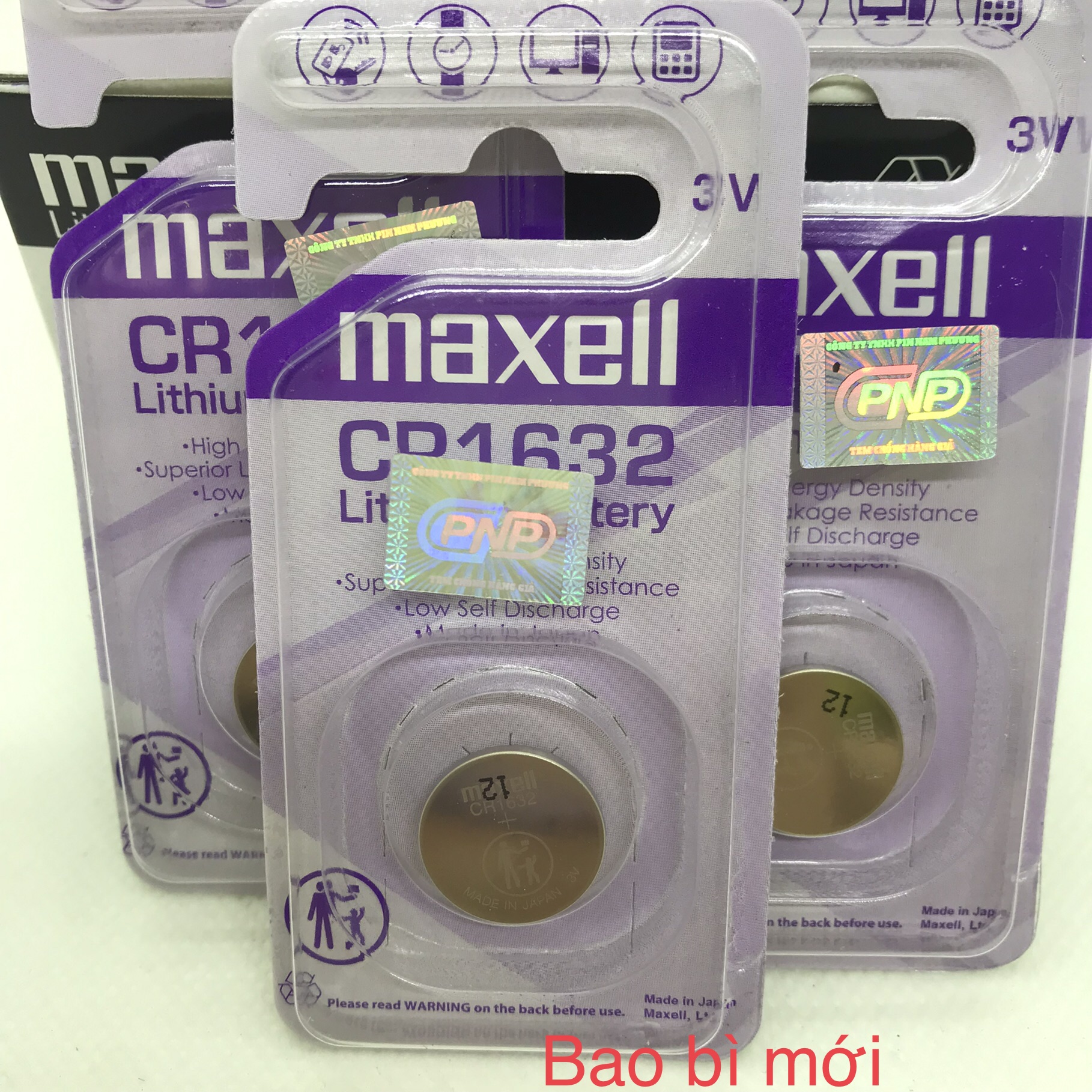 Vỉ 1 Viên Pin 3V MAXELL CR1632 Nhập Khẩu Nhật Bản