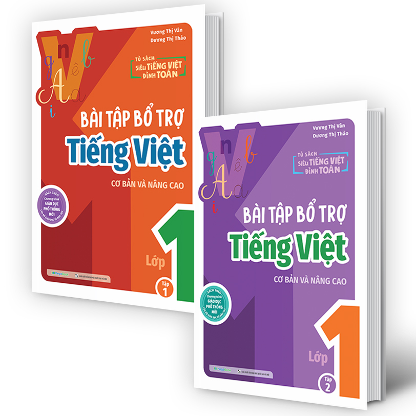 Combo Bài tập bổ trợ Tiếng Việt (cơ bản và nâng cao) Lớp 1 (2 Tập)
