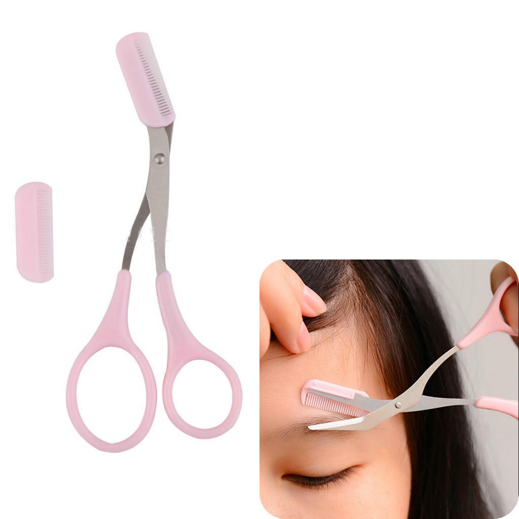 Eyebrow Trimmer Eyelash Shears Scissors Comb Eyebrow Shaping Grooming Tool