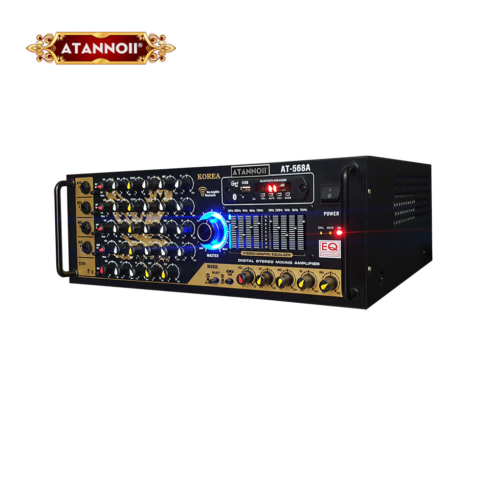 Ampli Bluetooth Karaoke ATANNOII AT-568A - Amply 12 sò lớn - Công suất 600w - Hàng chính hãng