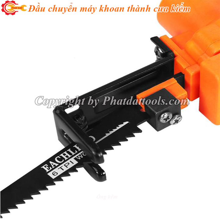 Đầu chuyển máy khoan thành máy cưa kiếm tiện lợi