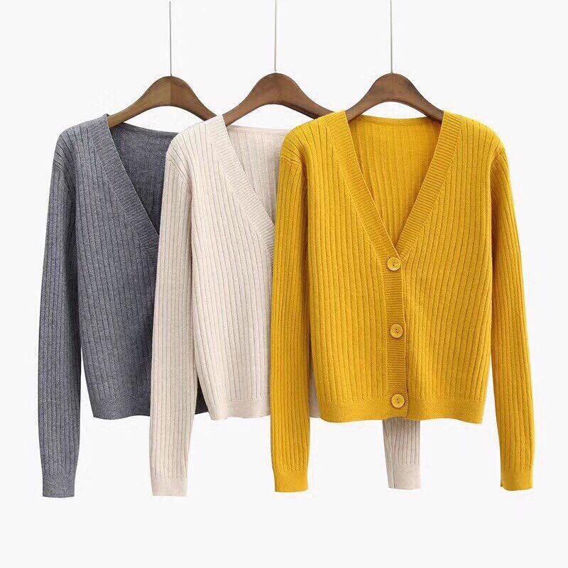 Áo khoác Cardigan dáng ngắn, áo khoác ngắn hàng Quảng Châu loại 1