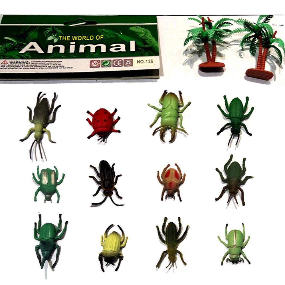 Bộ sưu tập 12 Bọ Cánh Cứng Safari - Đồ Chơi mô hình Côn Trùng Vacimall Animal World 126 cho bé 3 tuổi học hỏi, khám phá