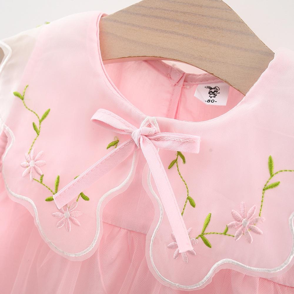 [100:H1] Đầm voan Nami Kids thêu hoa cao cấp cho bé gái