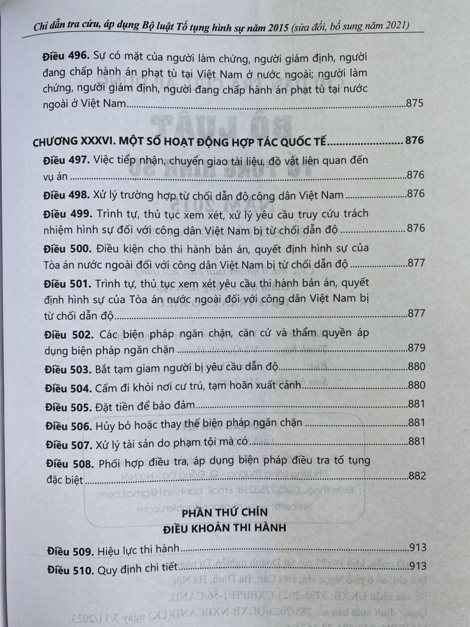 Chỉ dẫn tra cứu, áp dụng Bộ Luật Tố Tụng Hình Sự năm 2015