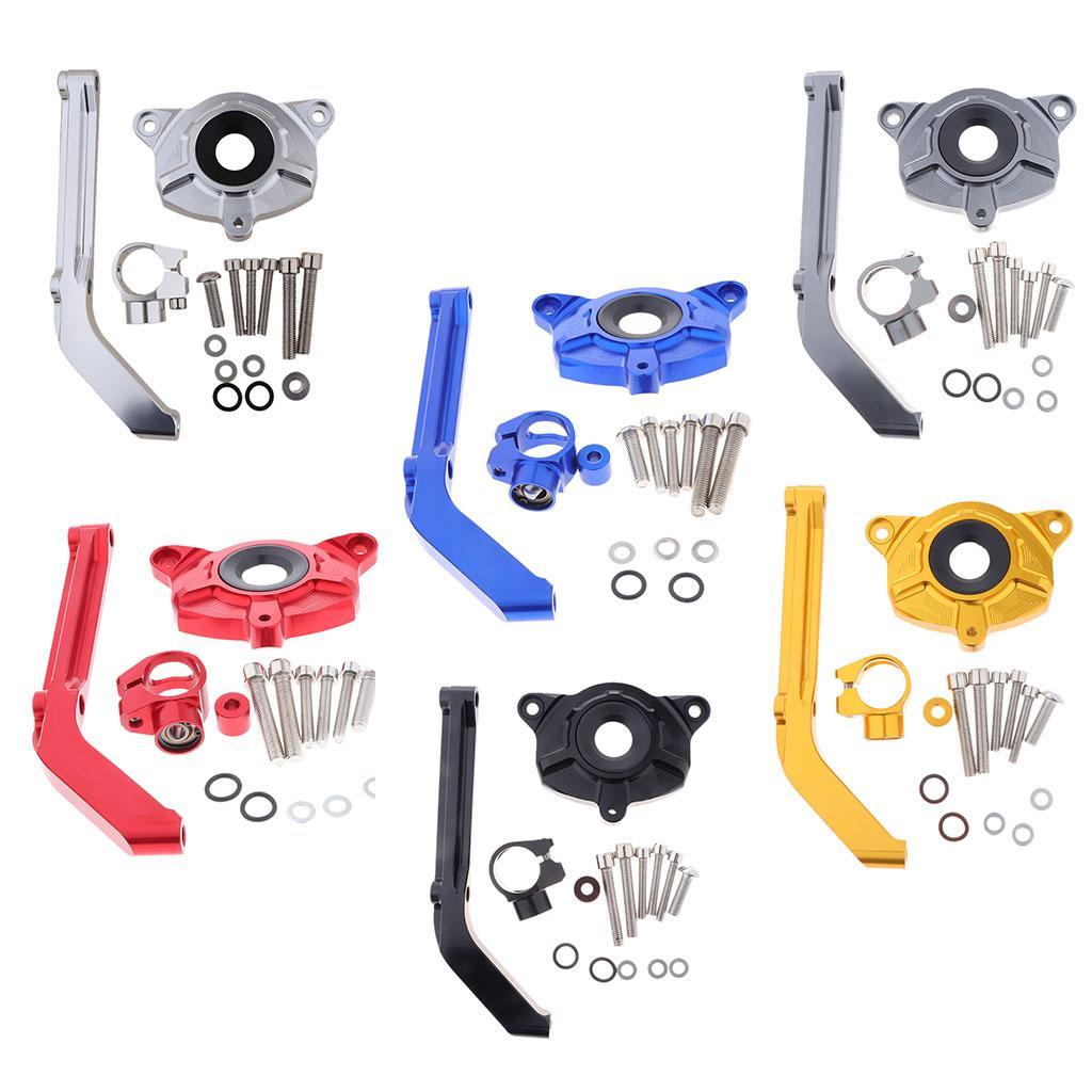 Aluminum Steering Damper Stabilizer, Steering Damper with Mounting Bracket Kit for Kawasaki Z1000 2014-2016