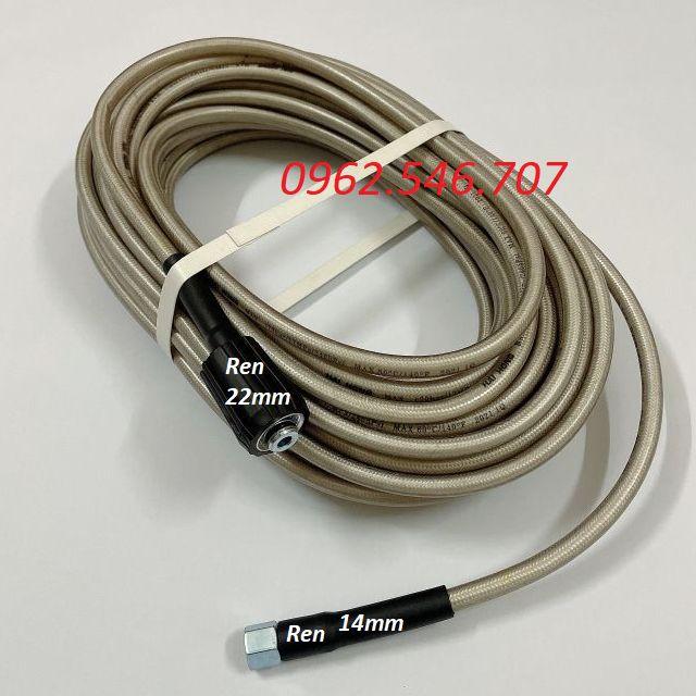 20m Ống dây rửa xe cho máy bơm xịt áp lực cao Ren 14mm-Đầu lõm | dây xịt rửa xe áp lực cao