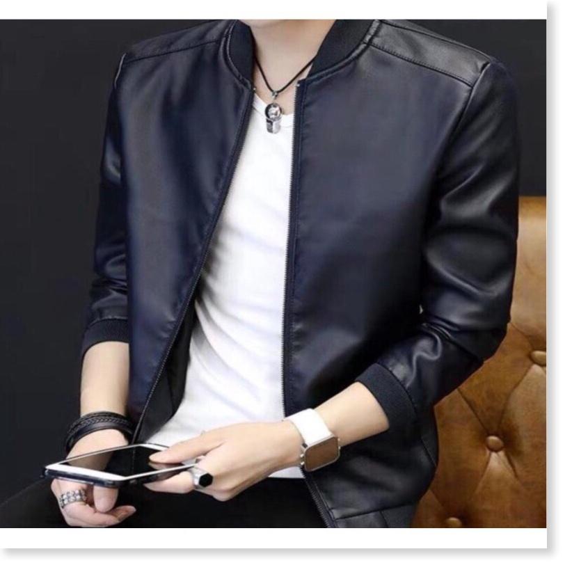 Áo khoác da nam bomber xịn xò