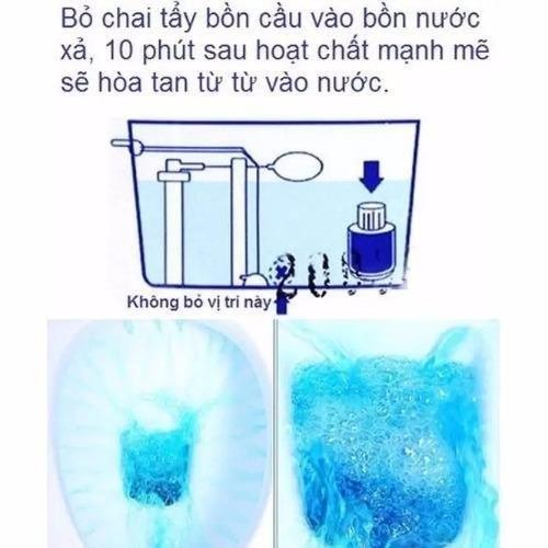 Chai tẩy vệ sinh bồn cầu xanh hương ngàn hoa HQ TI324