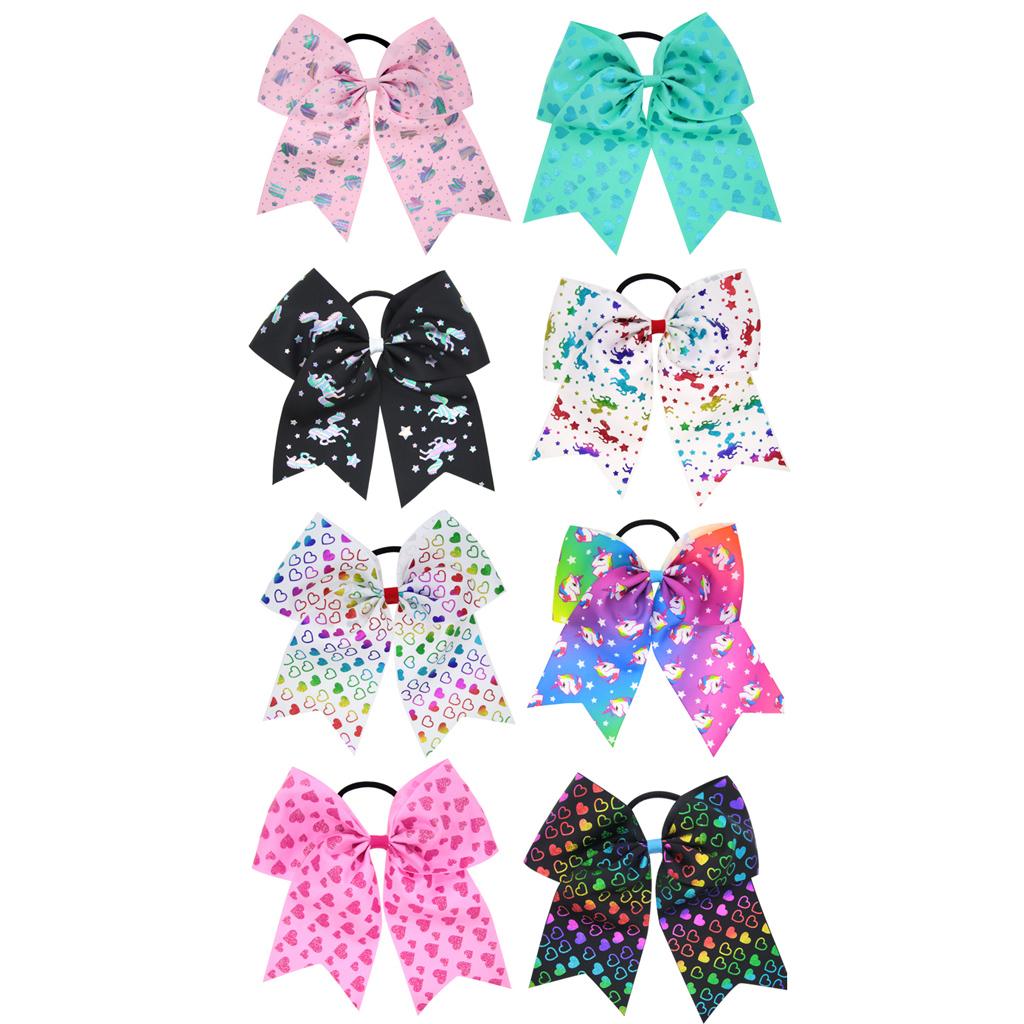 8 Inch Large Colorful Bow Hairpin Girls Bows With Rope Hair Bows U Pick