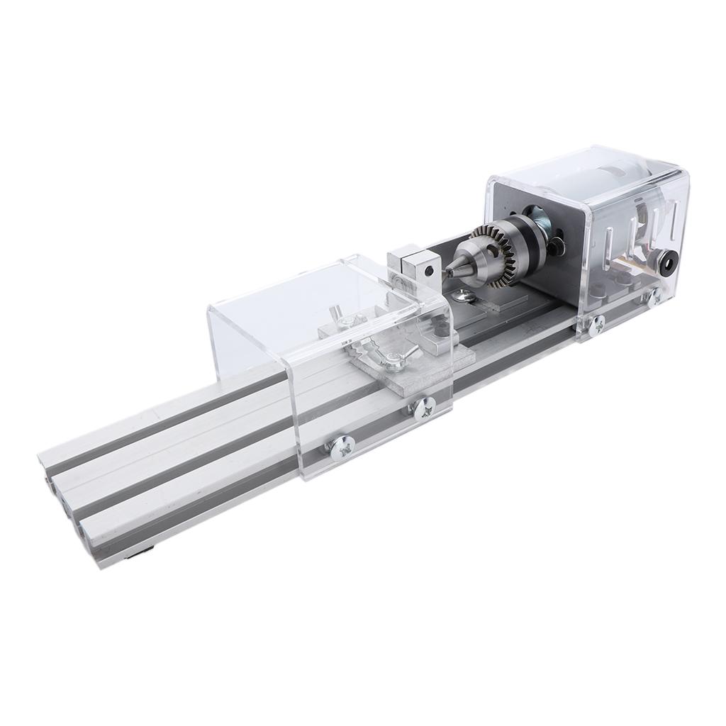 Mini Lathe Beads Machine with Power Supply for Wood Working DIY Rotary Tools