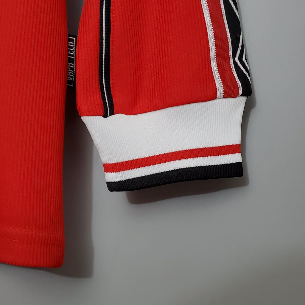 Áo Bóng Đá Retro Manchester United 1998 Tay Dài - Sân Nhà bản cao cấp vải Cotton Polyester