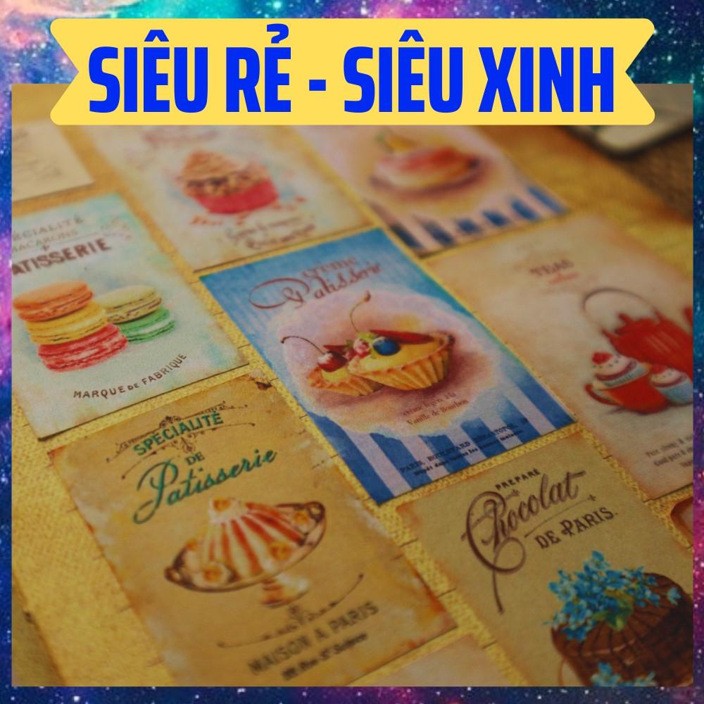 Sticker vinge - sticker phong cách cổ điển retro chủ đề đồ ăn - uni007