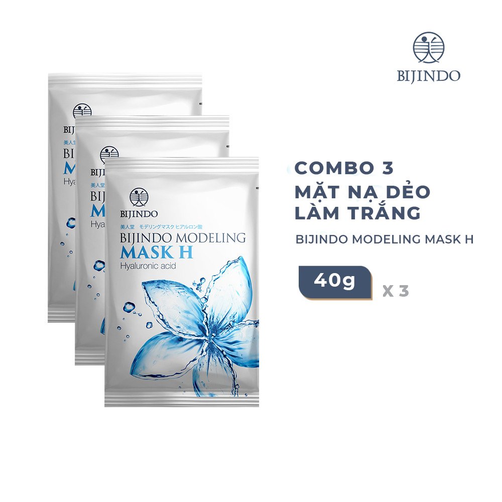 Combo 3 Mặt Nạ Dẻo Cấp Ẩm BIJINDO Modeling Mask H (Hyaluronic Acid) 40g