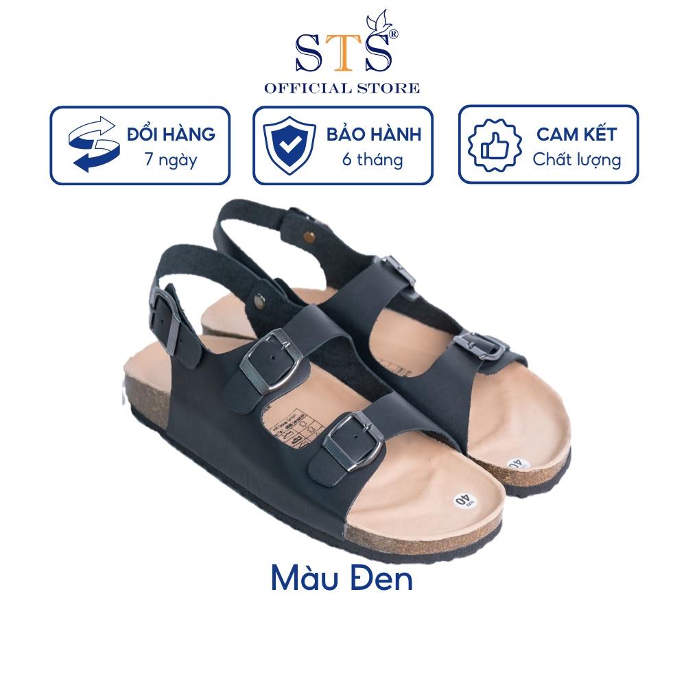 Sandal đế trấu nam nữ DA BÒ THẬT NGUYÊN TẤM ,Quai Ngang,khóa cài, Mặt lót PU kem chống nước cao cấp,nhiều màu