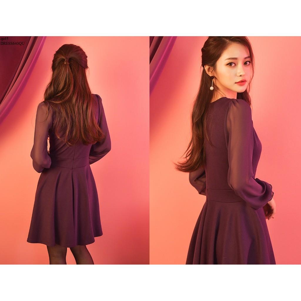 DRESS532 ĐẦM XÒE PHỐI TAY VOAN