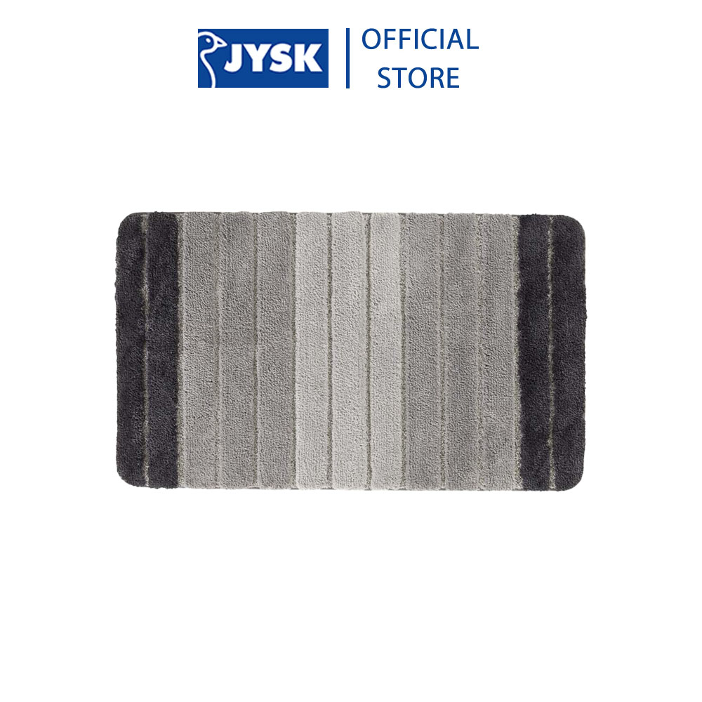 Thảm phòng tắm | JYSK Tobo | Polyester | sọc xám | nhiều kích thước