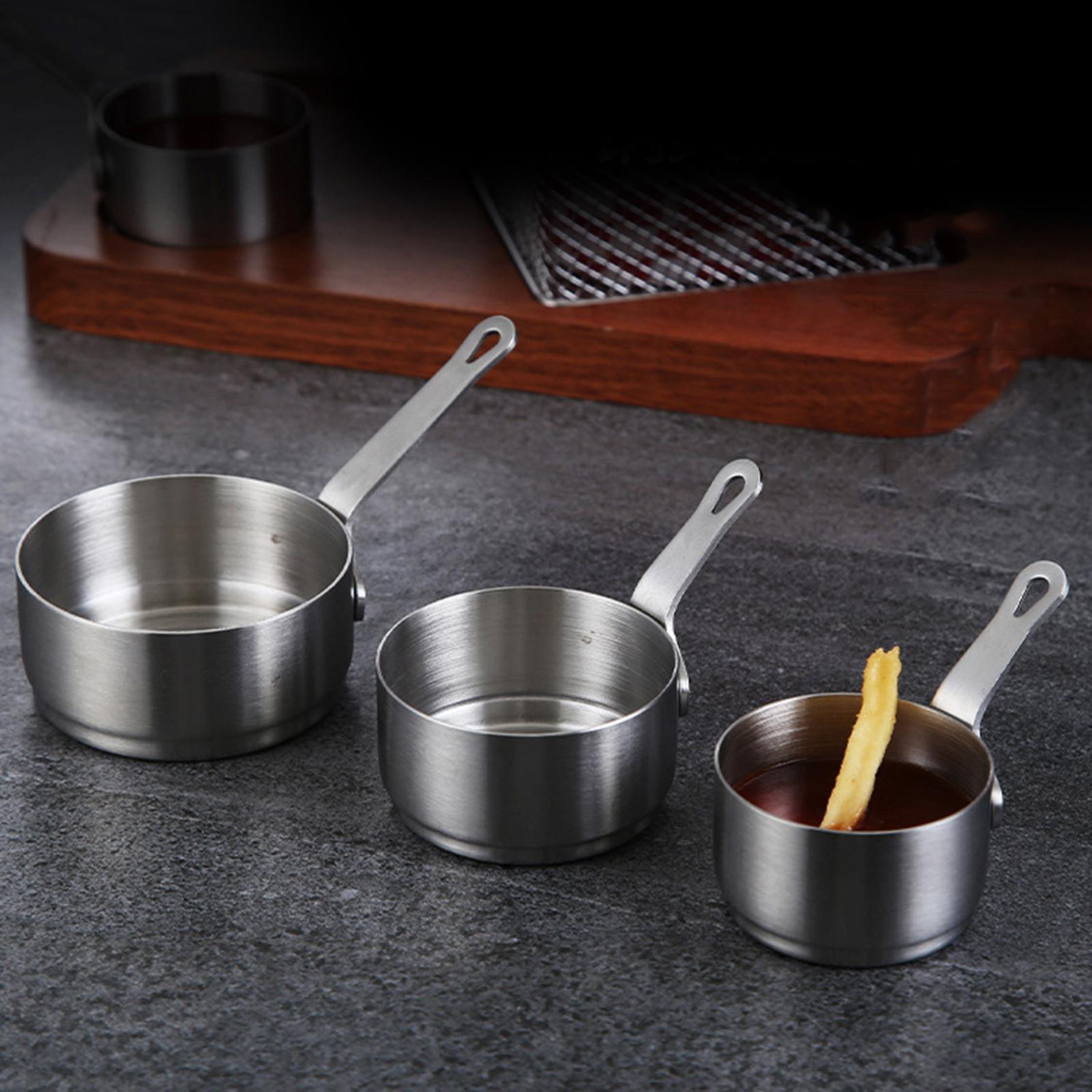 Sauce Dipping Bowl Condiment Tapas Salad Dip Sauce Stainless Steel