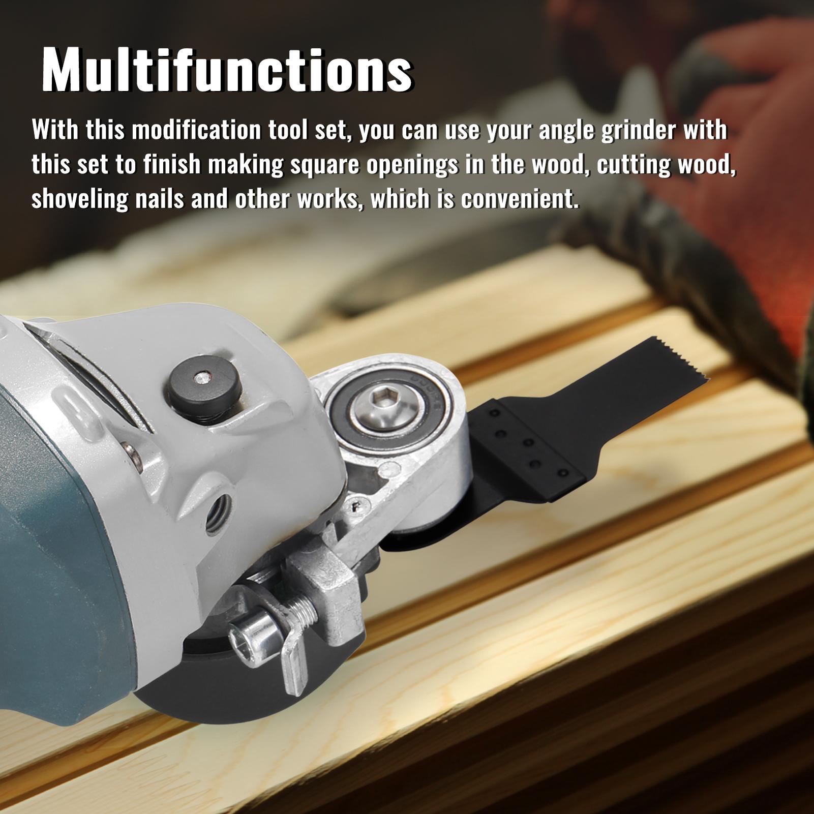 Angle Grinder Refit To Cutting Tool Accessories Set Wood Cutting Open Hole Shovel Nails Utility Modification Tool Set