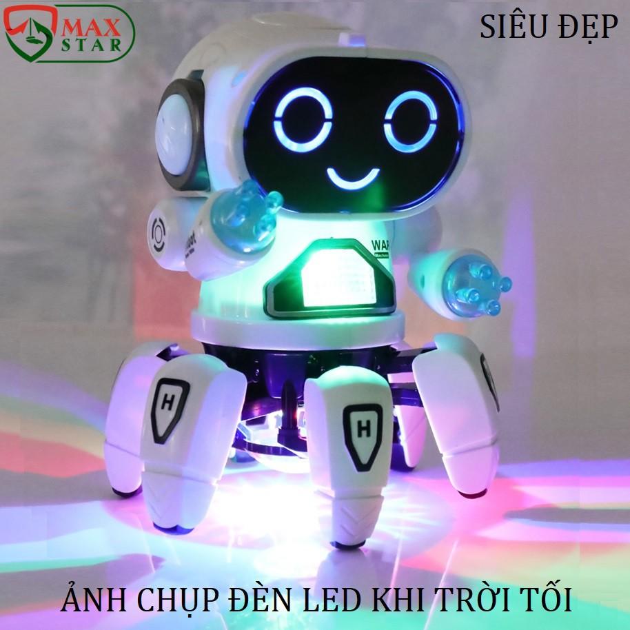 Robot đồ chơi thông minh phát nhạc nhảy múa gắn đèn led nhấp nháy vui nhộn trẻ em Đồ chơi robot