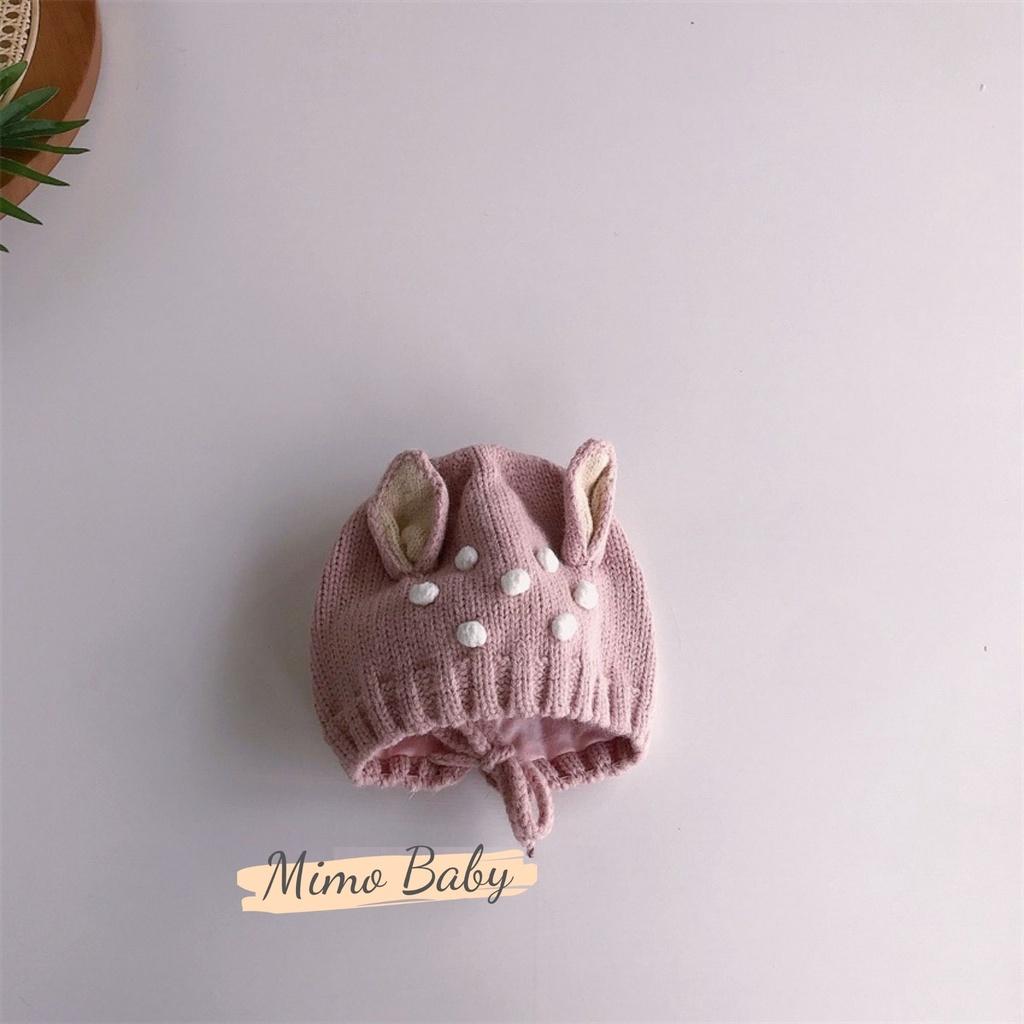 Mũ nón len hươu, nai đáng yêu cho bé 5m-2y mimo baby ML36