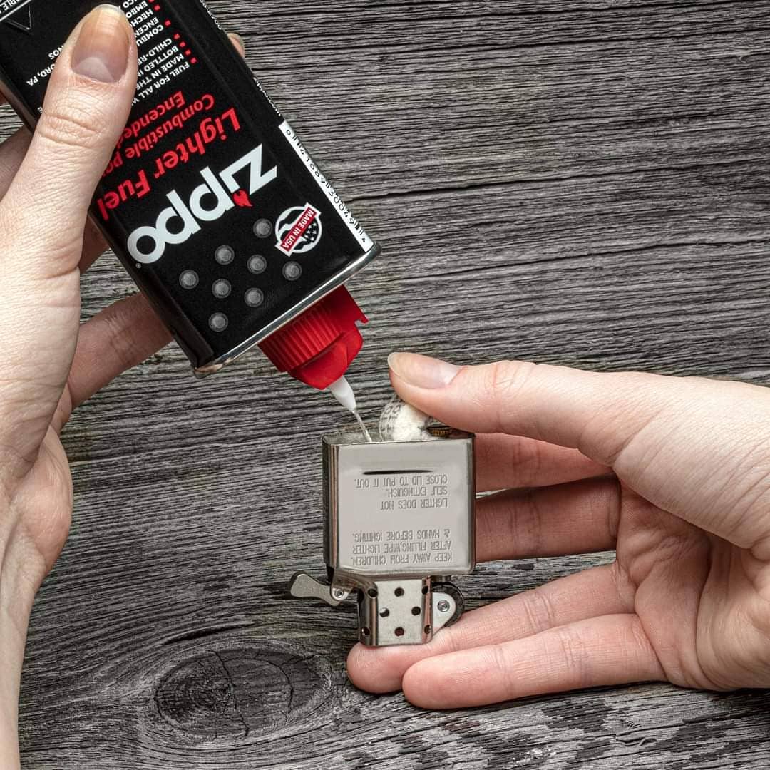 Bình xăng thơm Zippo loại xịn chính hãng 125ml dùng cho hộp quẹt zippo, bật lửa zippo chuyên dụng