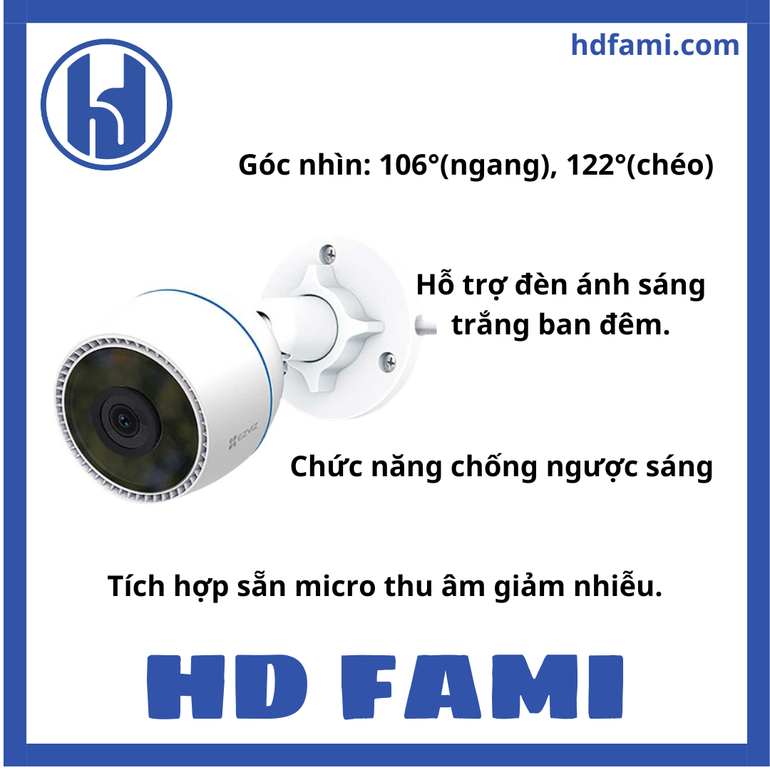 CAMERA IP WiFi C3TN 2MP Ngoài Trời Giá Rẻ Của EZVIZ Hàng chính hãng