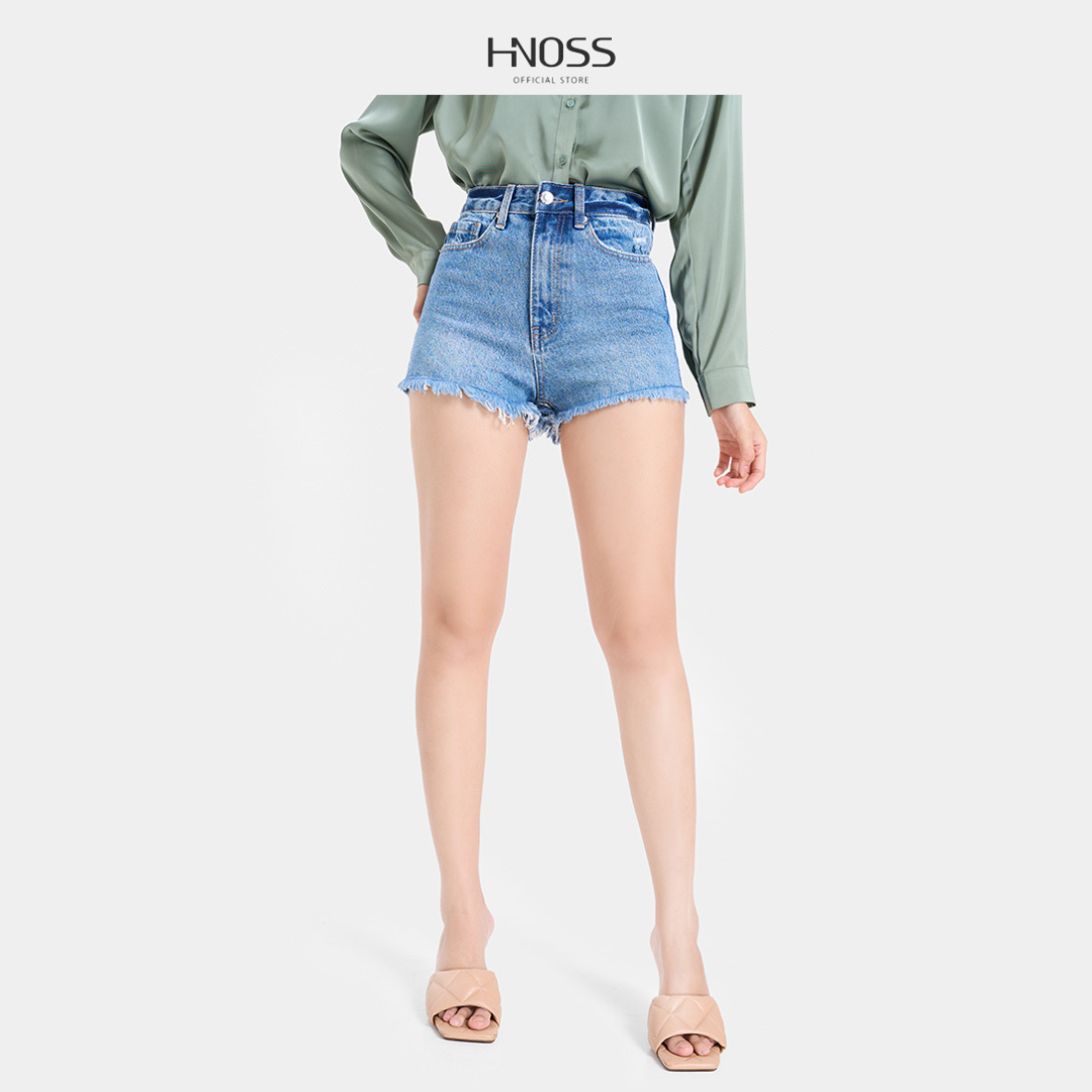 Quần Short Nữ Thời Trang HNOSS Jeans Lai Tua Rua HNQSH015