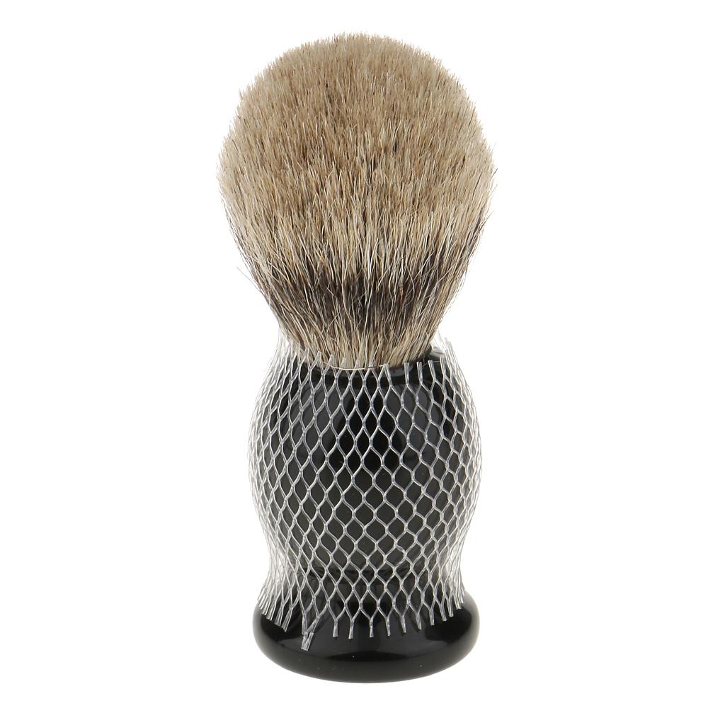 Pro Soft Men Facial Cleaning Hair Shaving Set Brush with Soap Mug Bowl Cup for Safety Shave Travel Kit, Father Gift