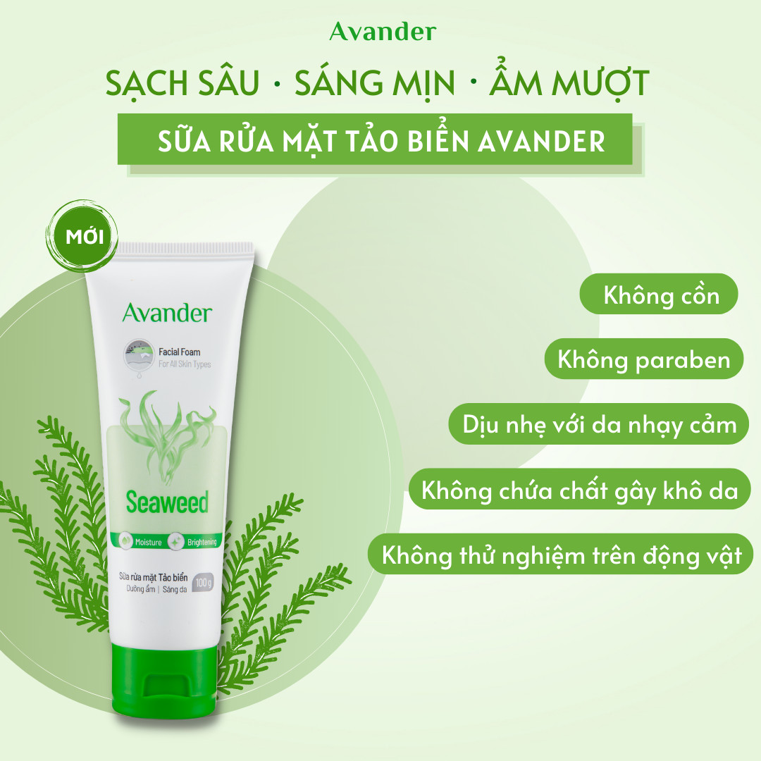 SỮA RỬA MẶT TẢO BIỂN SEAWEED AVANDER 