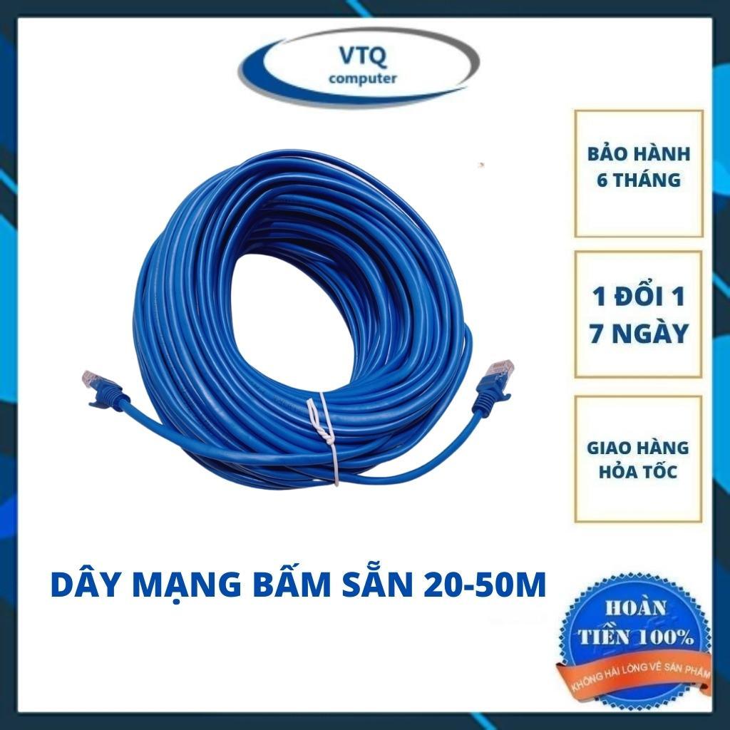 Dây mạng bấm Sẵn 2 đầu 30m 35m 40m 45m 50m - Dây Cáp mạng lan đúc sẵn