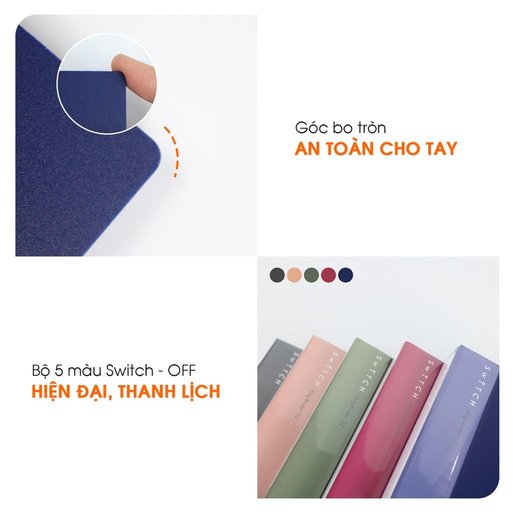 Bìa Còng O2 Switch OFF AO+, Nhựa PP/ A4, 2 Nhẫn O