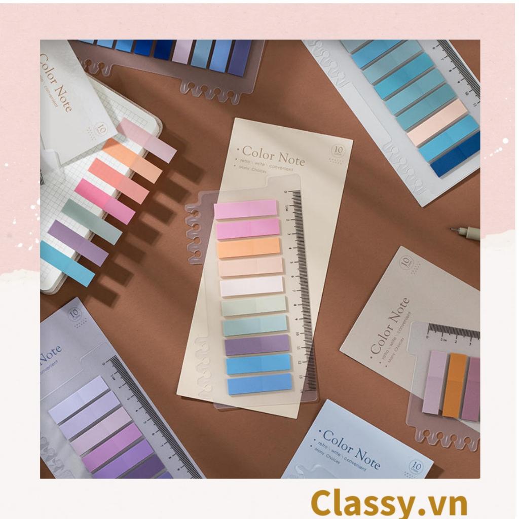 Tệp giấy note ghi nhớ Post-It Classy , màu pastel dễ thương tiện dụng; kích thước 4,6 * 1,5cm PK500