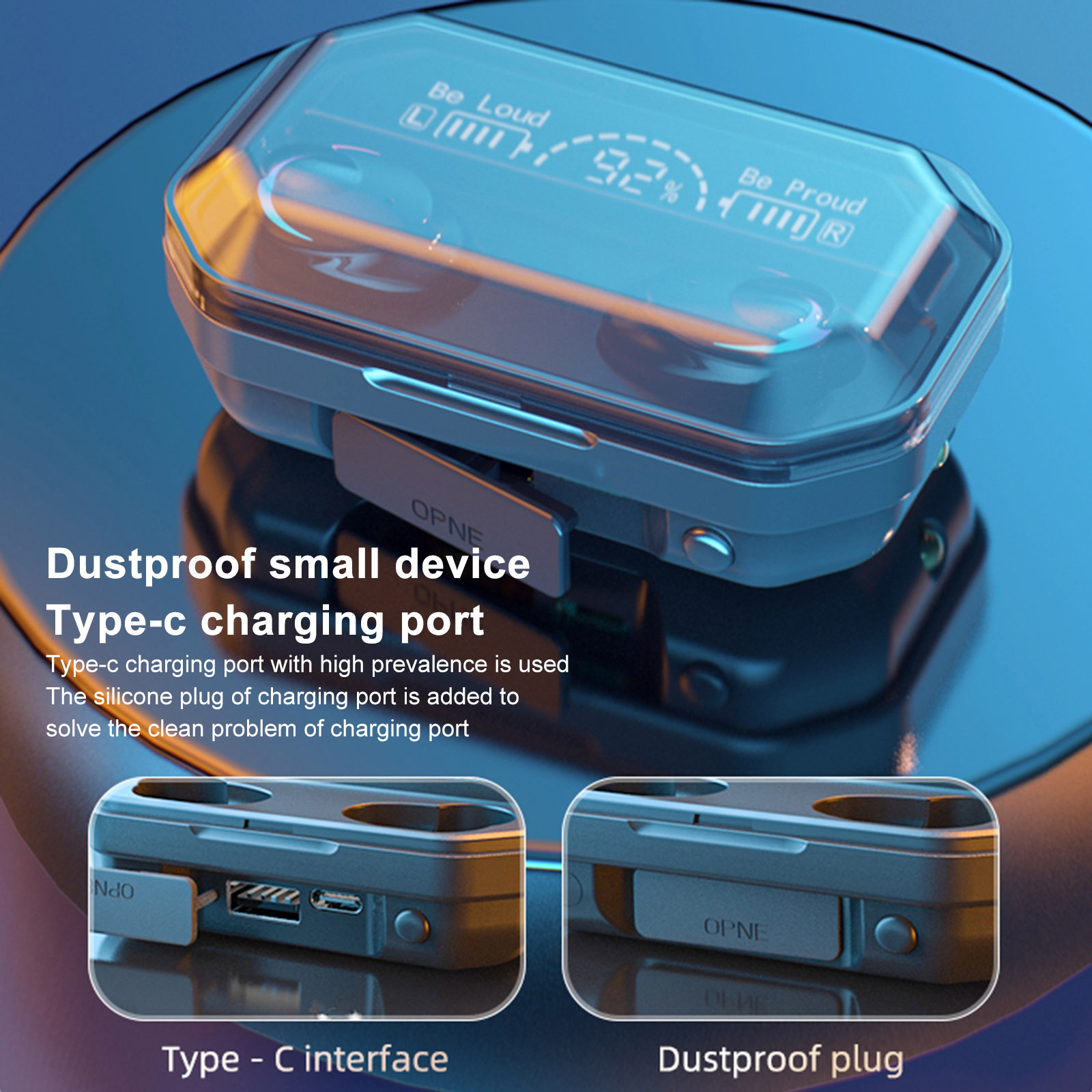 Tai Nghe Không Dây M12S Bluetooth 5.0 TWS Với Micrô Điều Khiển Cảm Ứng Và Hộp Sạc 2000mah