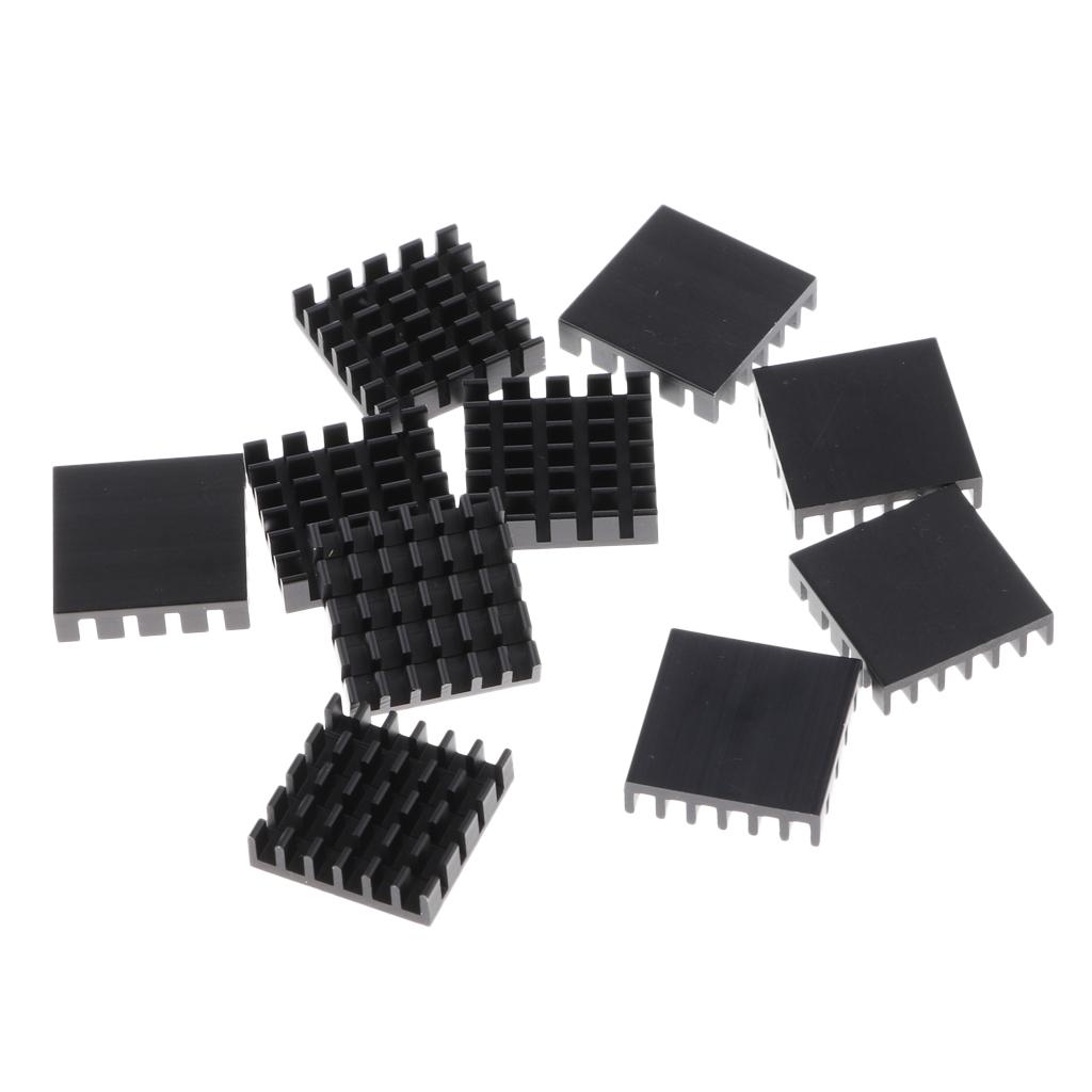 10 Pcs Aluminum GPU Graphic CPU Heatsink Thermal Conduction Pad Cooling Pad