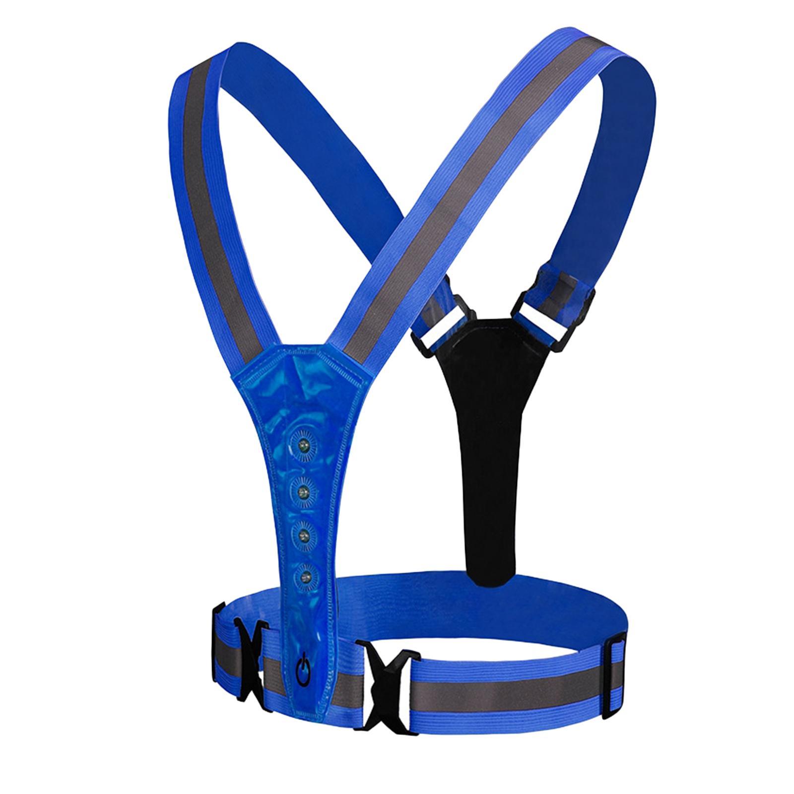 3 Modes ,8 Bright LED Reflective Vest Warning Lights for Night Running