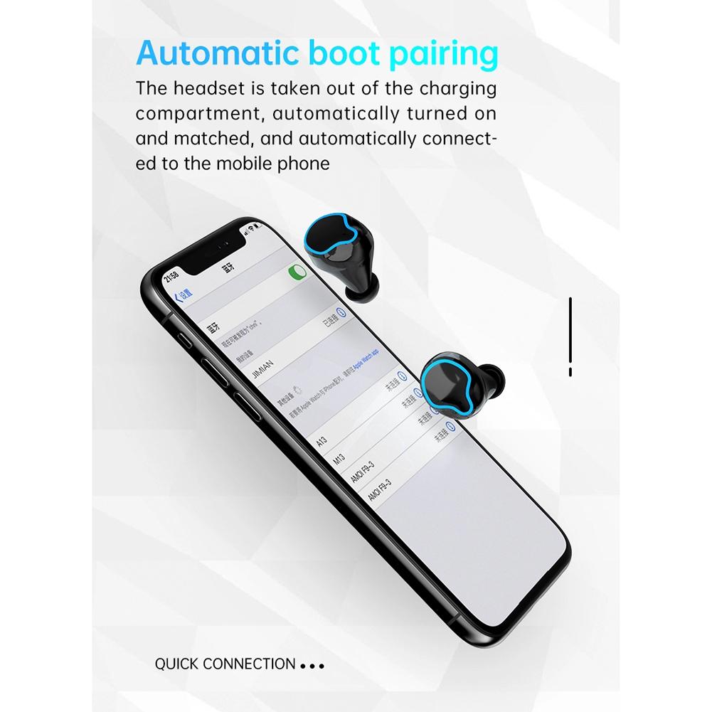 M9 Tws 5.1 Waterproof Wireless  Headphones With Digital Display Bluetooth-compatible V5.1 Ipx7 Waterproof Led Flashlight Earphone