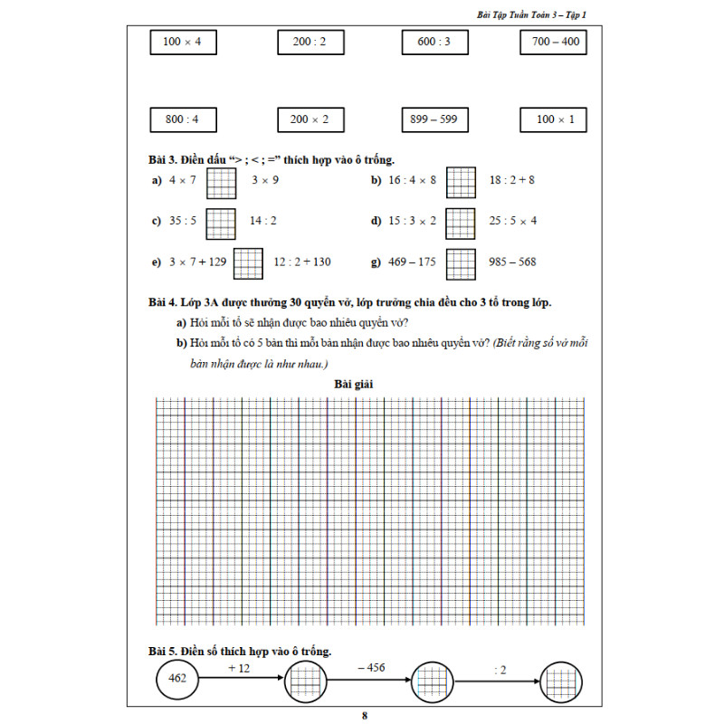 Bài Tập Tuần Toán 3 - Tập 1