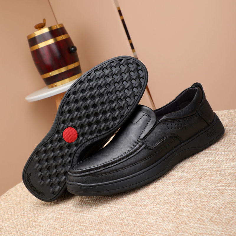 Giày tây lười công sở, giày xỏ da bò cỡ lớn Eu:45-46 cho nam cao to chân ú bè. Big size lazy-driving-boat-slipper-loafer shoes - GT202