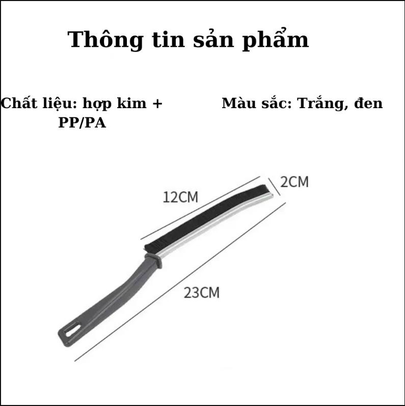 Bàn Chải Vệ Sinh Khe Hở Góc Chết Đa Năng Nhỏ Gọn Tiện Lợi 24cm, Bàn Chải Vệ Sinh Khe Hở Nhà Tắm,Góc Tường, Vệ Sinh Khe Hẹp, Cọ Vệ Sinh Khe Cửa Nhà Bếp, Nhà Tắm Đa Năng