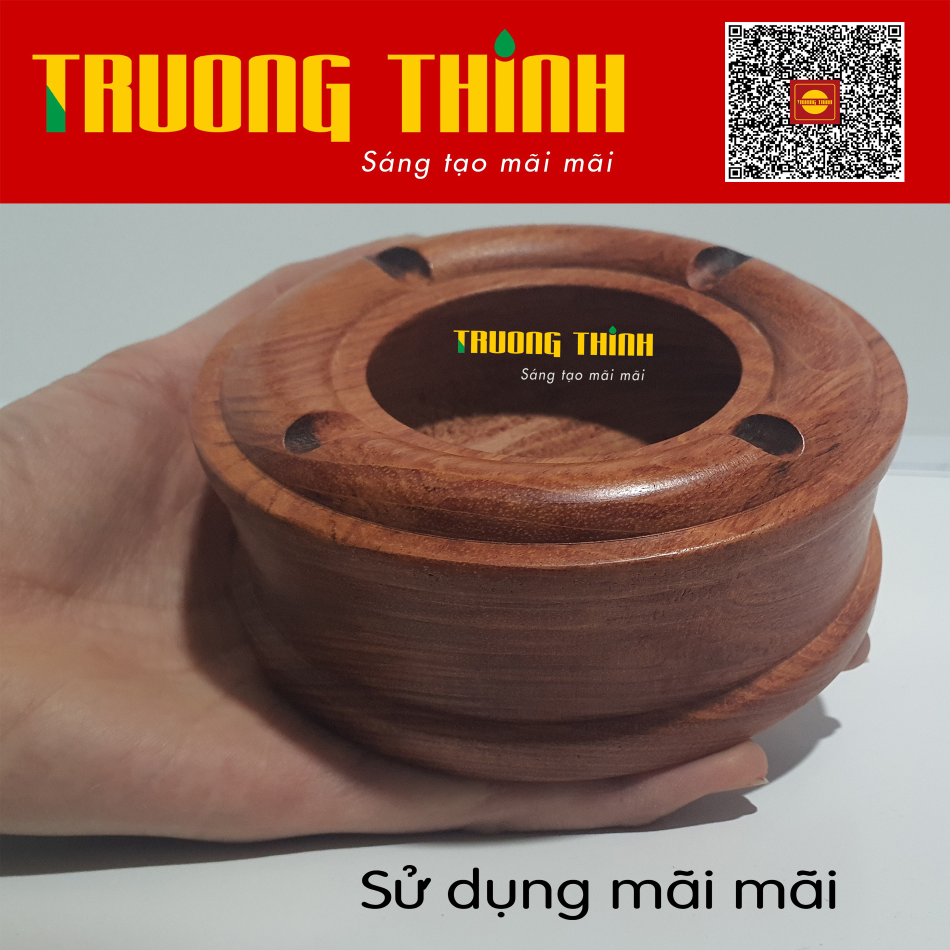 Gạt Tàn Bỏ Đầu Lọc Bằng Gỗ Hương Cao Cấp Sang Trọng Dễ Dàng Vệ Sinh Trường Thịnh