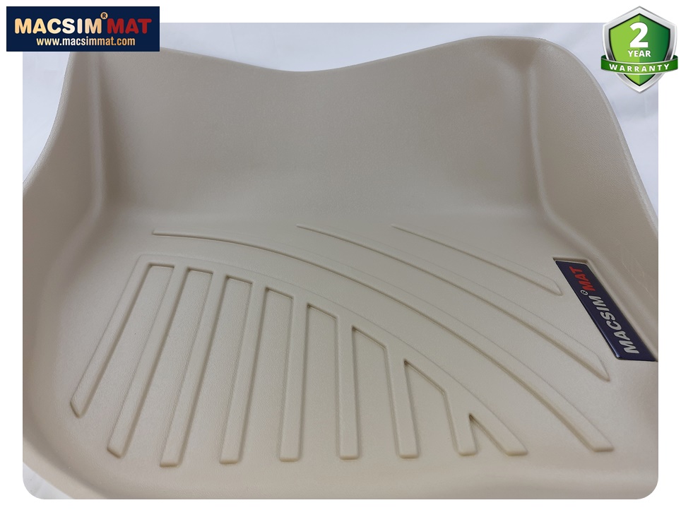 Thảm lót sàn xe ô tô Honda City 2017-đến nay Nhãn hiệu Macsim chất liệu nhựa TPV cao cấp màu be