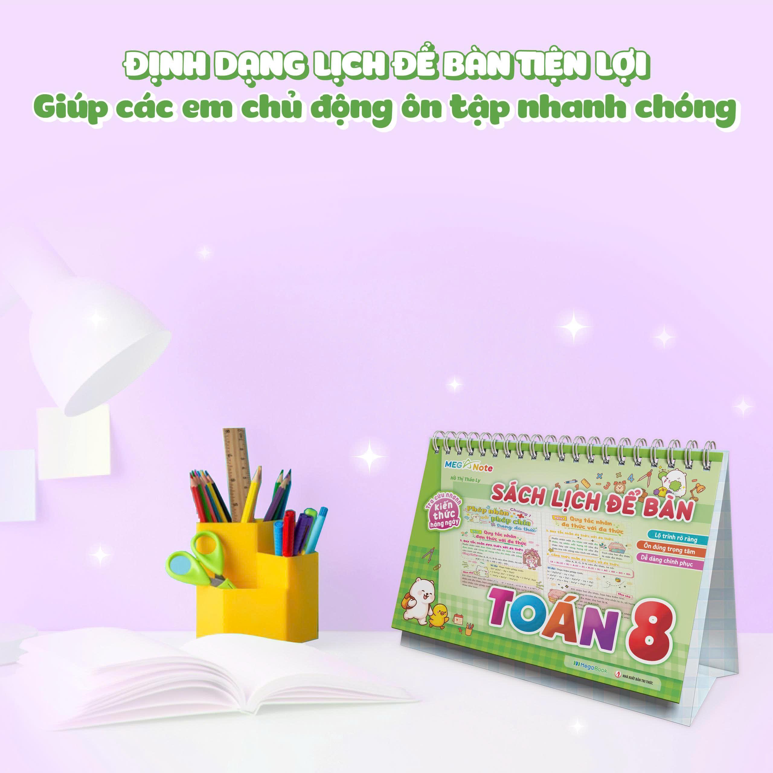 Sách - Sách Lịch Để Bàn - Tra Cứu Nhanh Kiến Thức Hàng Ngày - Toán 8