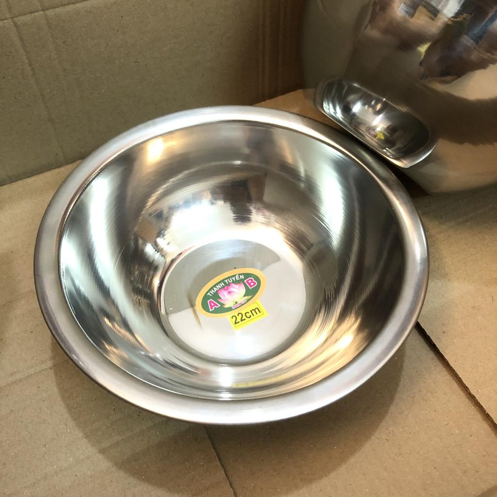 Bát Inox Rửa Mặt Dùng Trong Spa, Size 22cm
