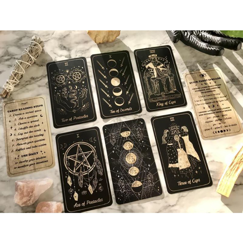 [Size Gốc] Bộ Bài Luna Somnia Tarot 78 Lá Bài 7x12 Cm Tặng Đá Thanh Tẩy