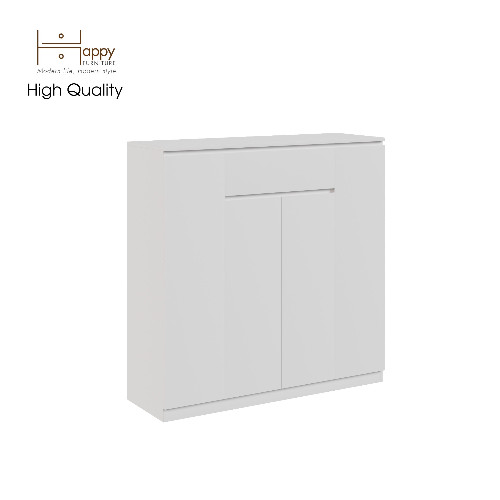 [Happy Home Furniture] OLA, Tủ lưu trữ 4 cánh mở - 1 ngăn kéo, 120cm x 40cm x 120cm ( DxRxC), TCM_080