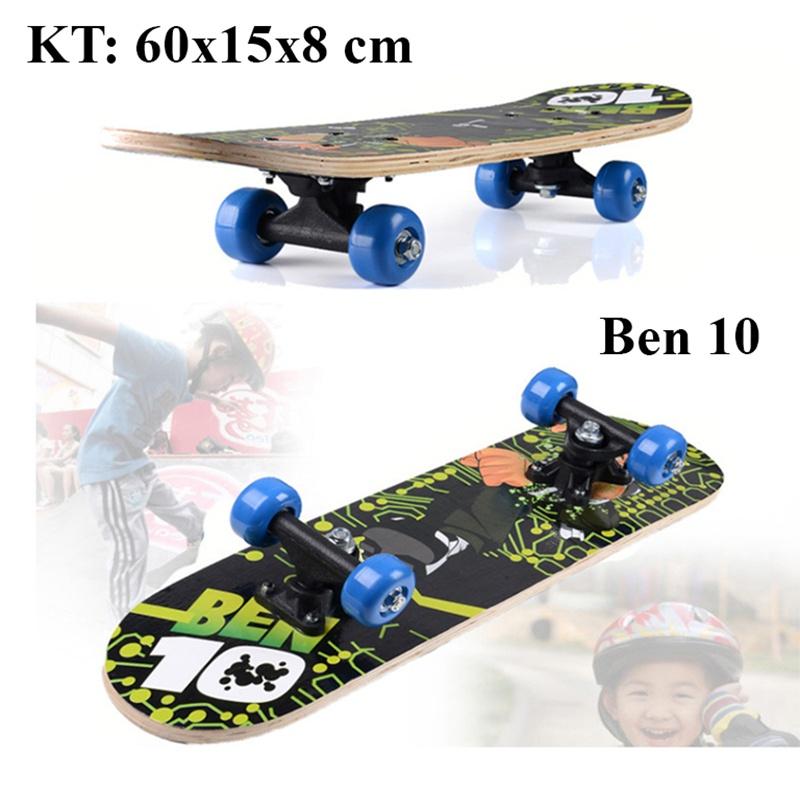 Ván Trượt Trẻ Em Hoạ Tiết Hoạt Hình Kích Thước 60x15x8 cm - Ván Trượt Skateboard